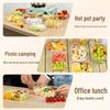 temeiju Disposable Square Lunch Box with Lid, 10 Sets