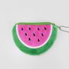 Cute Plush Fruit Watermelon Coin Purse Coin Pocket Red Envelope Headset Data Cable Storage Bag
