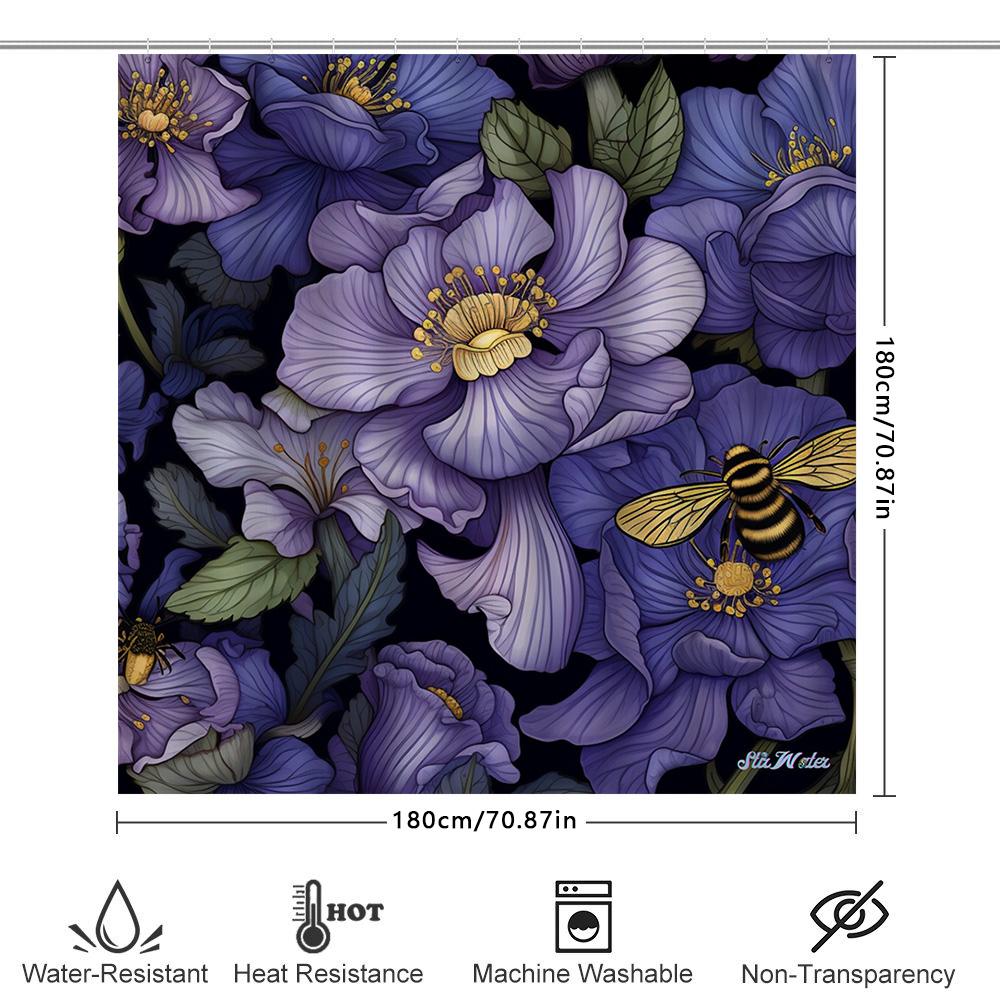 Modern Bathroom Shower Curtain Set with Geometric Pattern Black Gold 2021 Hot Selling Waterproof Decorative Showercurtain for Ho