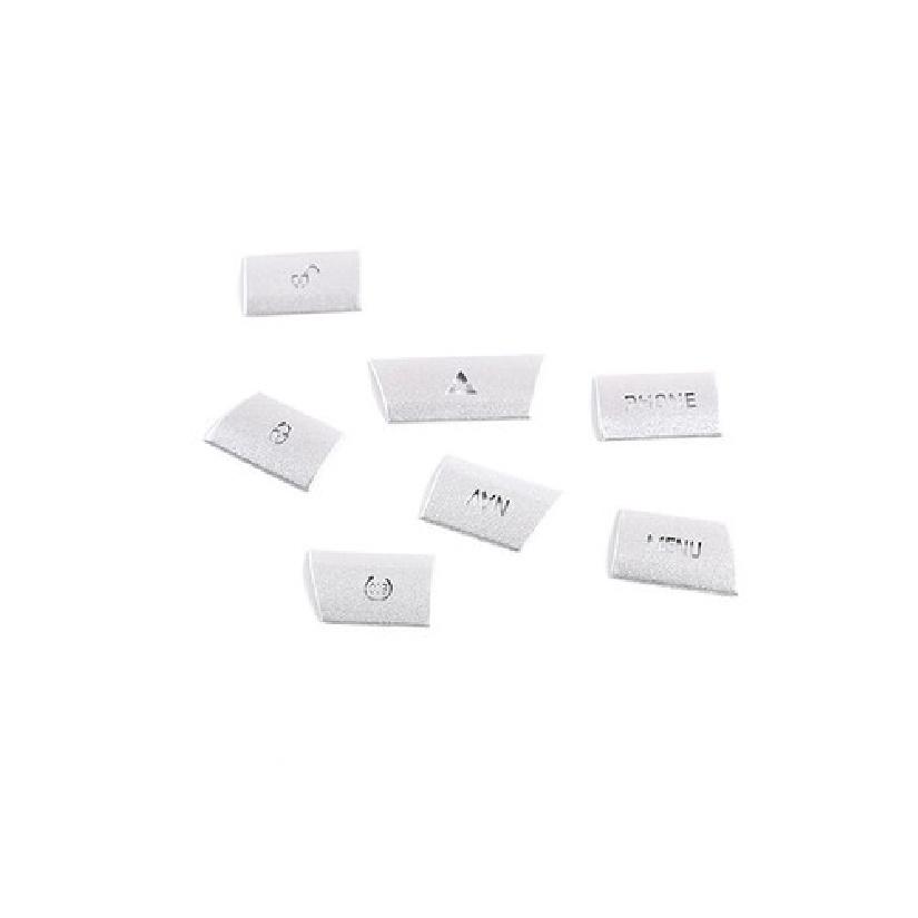 7×Silver Alloy Multimedia Button Sticker Cover Trim Fit For Jaguar XF 2012-2015