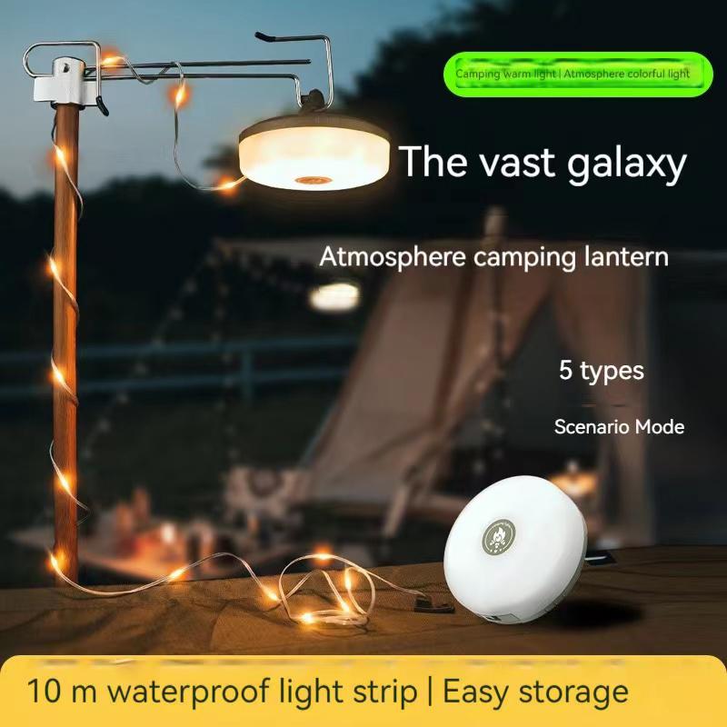 LED Camping Lampenstreifen Atmosphäre 10M Länge Wasserdicht Recycelbar Lichtband Outdoor Gartendekorationslampe für Zelt Raum