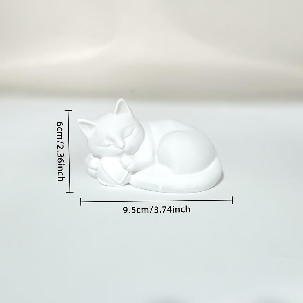 Lazy Pillow Kitten Ornament, Modern Abstract Style, Ideal Gift for Desk, Bedroom, Car, Cat Enthusiasts, Healing Perfect Gift