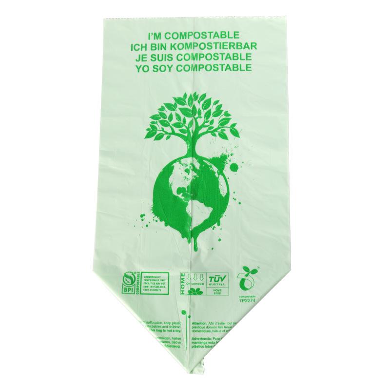 Biodegradable Flat-Opening PLA Corn Starch Thickened Tear-Off Trash Bags