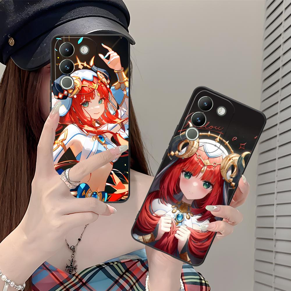 Game GI Nilou Matte TPU Mobile Phone Case for VIVO V60 V50 V40 V30 V29 V27 V25 V23 Pro Lite 5G Colorful Printing Cover