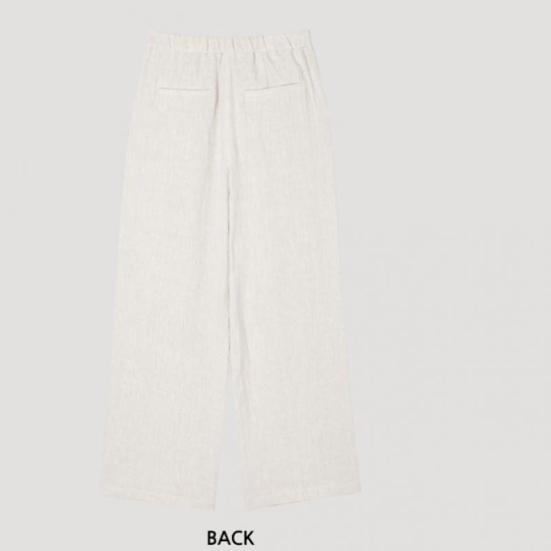 [She S miSS] Back Banding Linen Wide pantS SwwSlp22130 Ot