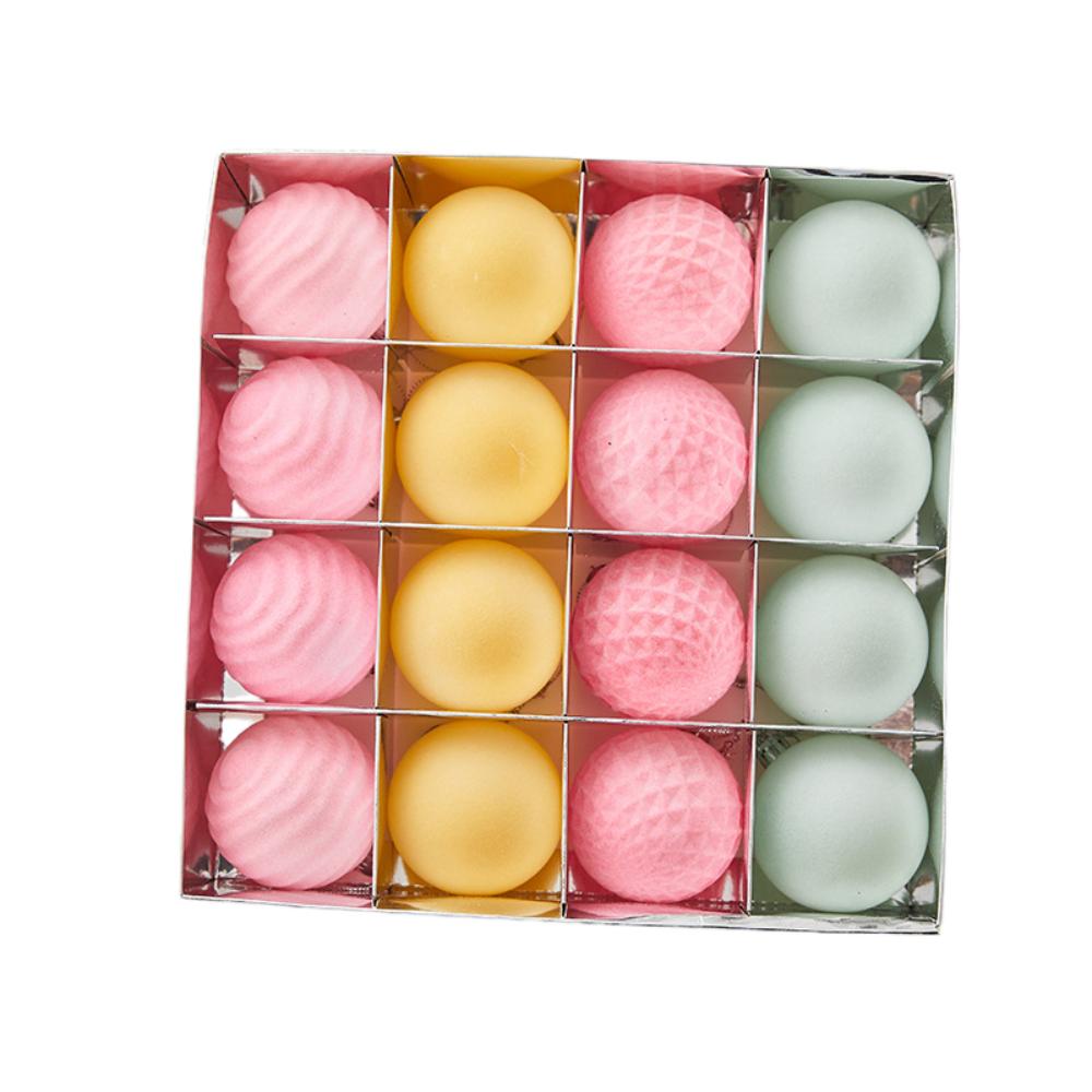 16pcs Shatterproof Christmas Hanging Balls Flocking Xmas Tree Ornaments New Year Gift