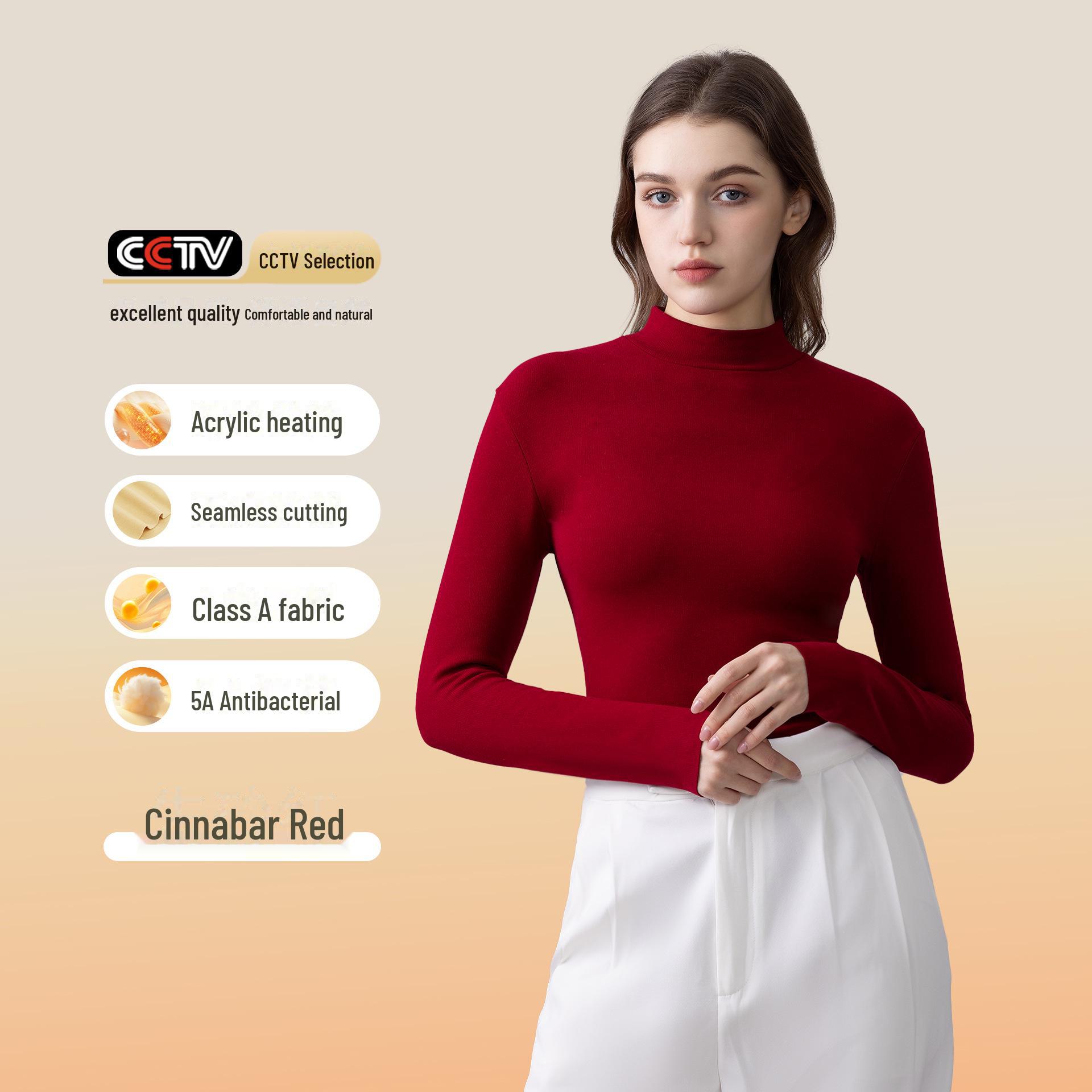 

Women s German Velvet Half-Turtleneck Shirt: Pile Collar, Thermal Innerwear, High-End Base Layer. L (115-135 lbs)