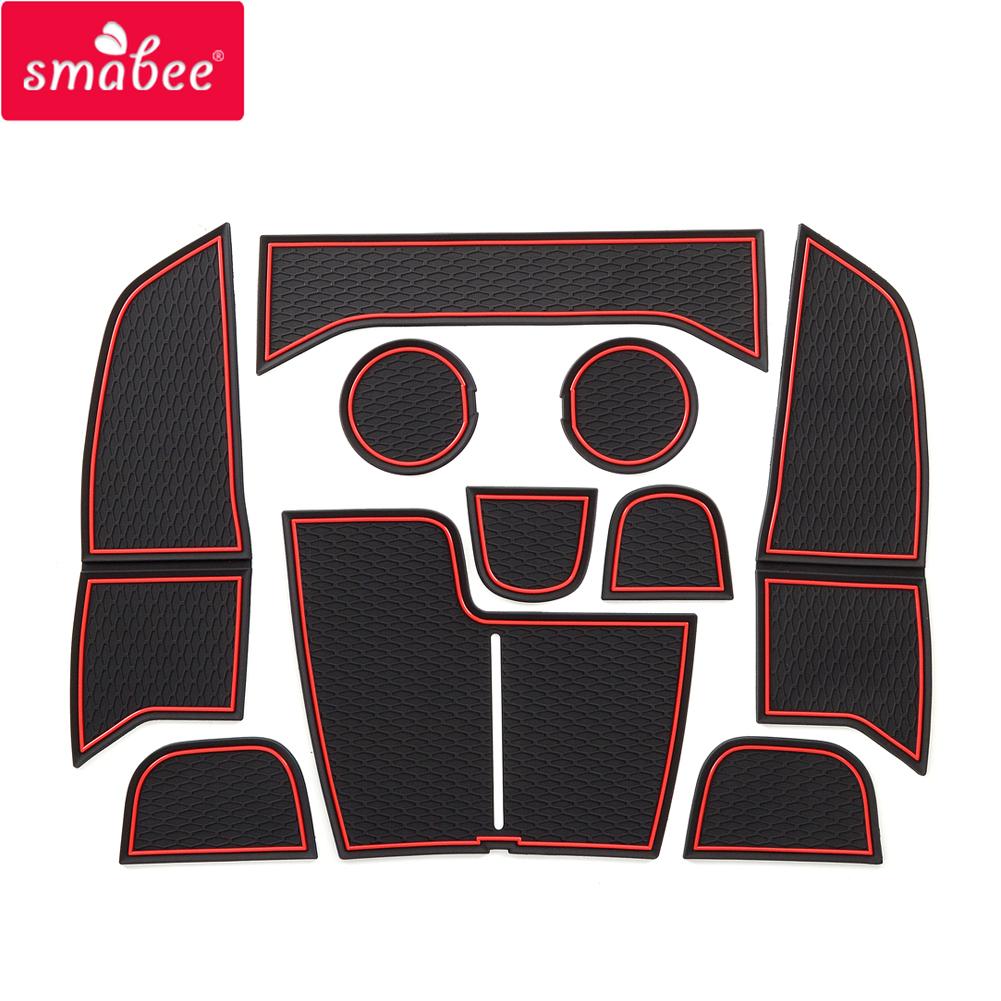 Smabee Gate Slot Cup Pad für Ford Focus 2019 Autoinnenausstattung Gummi-Antirutschmatten Antirutschmatte Autoaufkleber