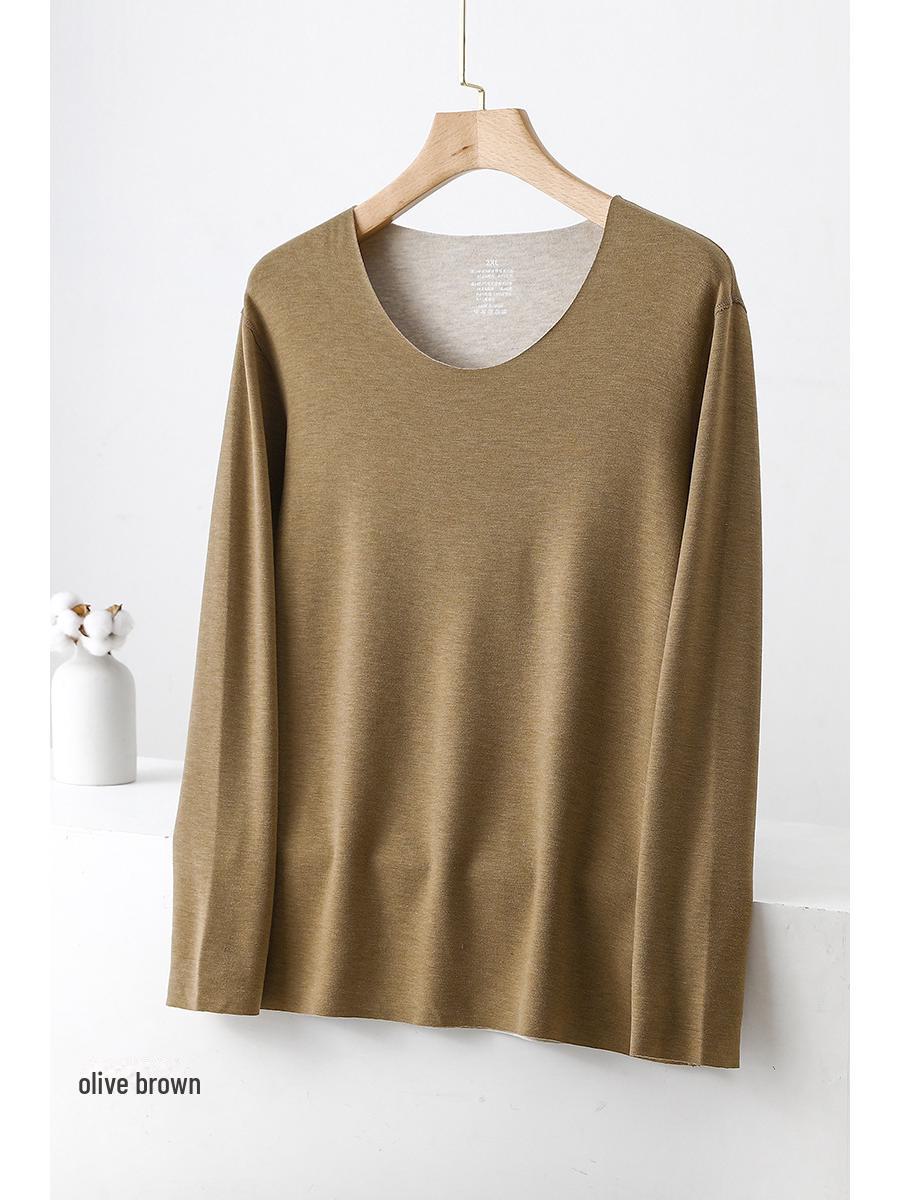 

Мужской комплект термобелья из кашемира и шелка: Бесшовные брюки А-типа с добавлением шерсти для осени/зимы. 3XL коричневый/оливковый