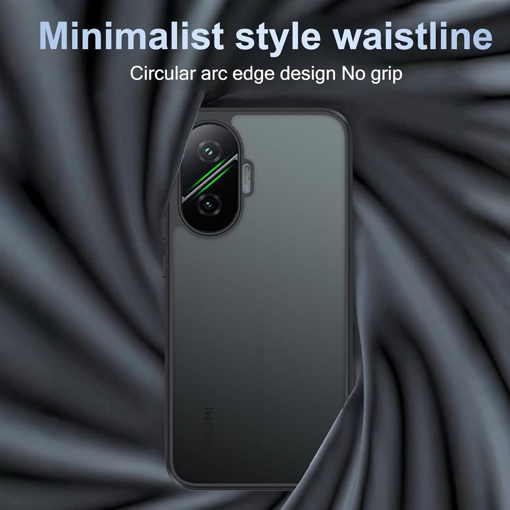 Frosted Matte Case for Xiaomi Poco F7 5G Cover Shockproof Translucent Skin-Touch Hard Back Shell Frame Fundas