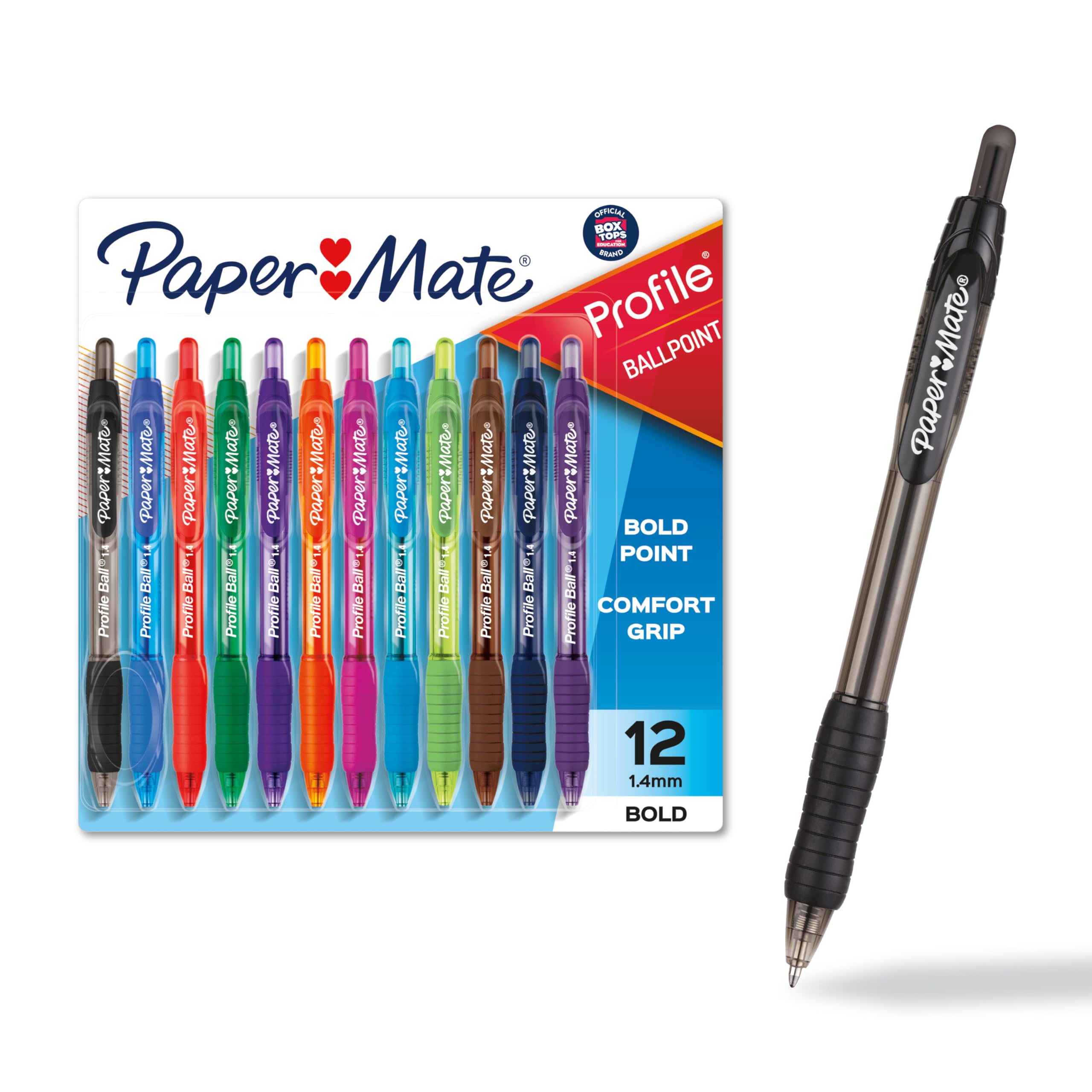 

Paper Mate Flexgrip Elite Retractable Ballpoint Multicolor Pens, 12-Count,