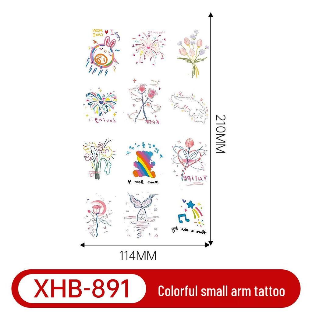 Colorful Butterfly Tattoo: Long-lasting, Waterproof, Semi-permanent Arm Art for a Fresh, Cool Look