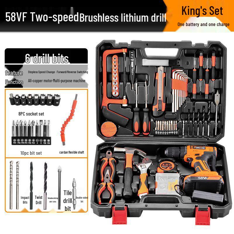 Multifunctional Electric Drill Set for Household & Car Repairs
