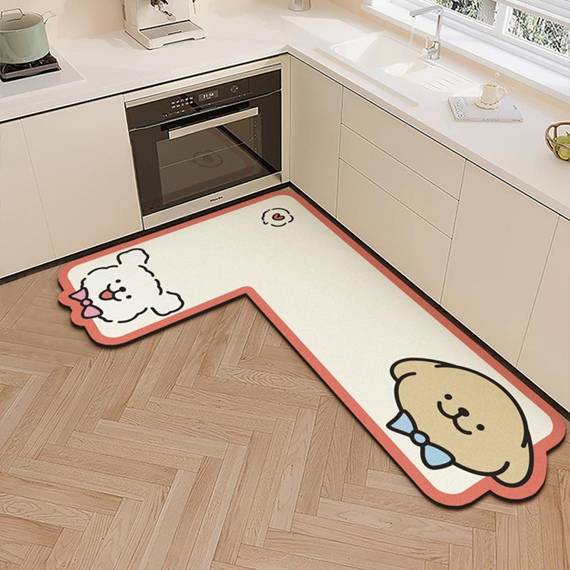 Cartoon Niedlich Diatomeenerde Haushalt Küche Bodenmatte Wasseraufnahme Rutschfest Schnelltrocknend Pflegeleicht Bodenmatte