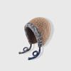Cute Bear Plu Knitted Hat Womens Autumn Winter Large Head Circumference Face Slimming ColdProof Ear Protection Leon Fur Hat