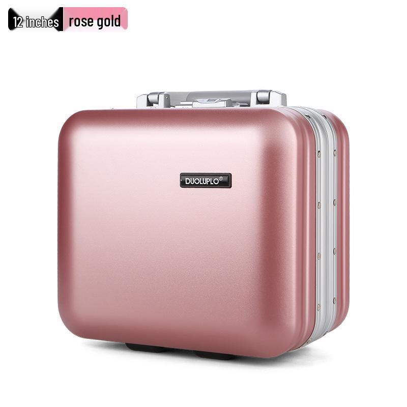 Compact Fashion Handbag: Multifunctional Makeup Case and Portable Carry-on Zipper Suitcase.