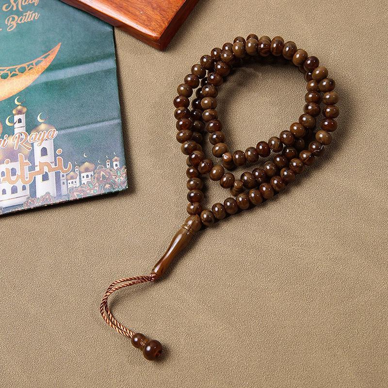 Arab Tasbih 99 Bead Rosary: Middle Eastern Muslim Prayer Beads Bracelet