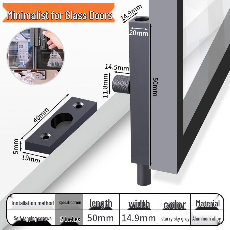 No-Drill Bathroom Door Latch: Simple Lock for Toilet & Sliding Doors