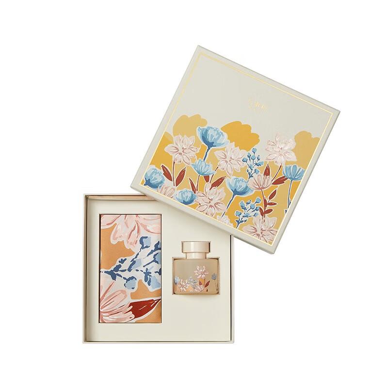 Wanshili Silk Scarf & Rose Fragrance Gift Set