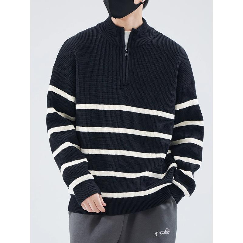 Men's Warm Fashionable Big Size Heavy Sweater Soft High Quality Fabric Round Neck Sweater Loose Casual Sports Long-sleeved Knit Shirt