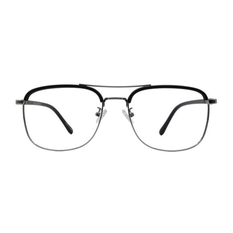 

Oart Salt Black Silver Two-Bridge Blue Light Blocking Glasses Frame black silver