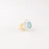 Aqua Chalcedony Gemstone 925 Stamped Silver Jewelry Handmade Ring For Christmas RR-61-18
