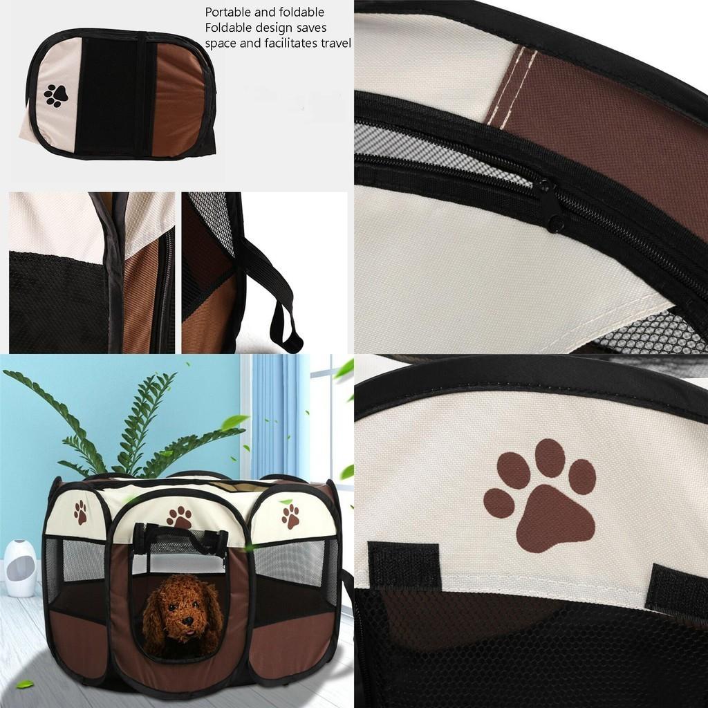 Tenda Kennel Portatile per Animali Domestici Design Ottagonale per Facile Montaggio e Riposizionamento