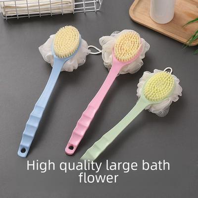 Long Handle Soft Bristle Bath Brush Set - Hangable Back Scrubber