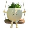 Creative Rocking Chair/Swing Face Flower Pot Garden Pots Cute Resin Head Planters Home Garden Supplies for Indoor Outdoor Plants