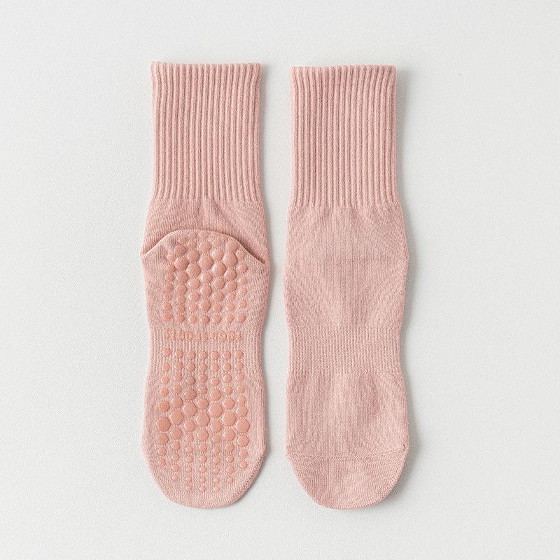 Women's Mid-Calf Non-Slip Pure Cotton Yoga & Pilates Socks