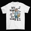 Mein Mann Postbote T-Shirt Erwachsene Lustig Baumwolle Unisex Cartoon Größe Neu