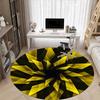 1pc Golden Crystal Carpet, Round Non Slip Durable Large Size Office Carpet, Suitable for Office