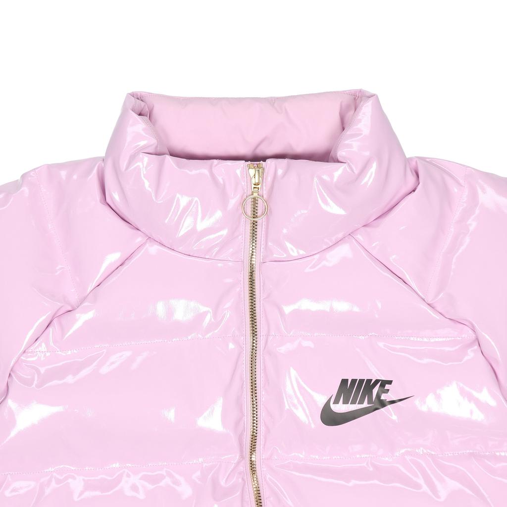 Nike Sportswear Icon Clash Synthetic-Fill Solid Color Shiny Short Casual Cotton Jacket Winter Women Jackets Pink CU6713-676