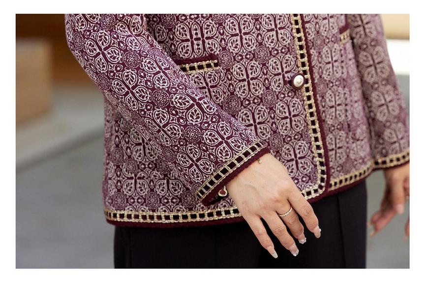 Mom's Chic Short Jacket: Trendy Spring/Autumn Style for Middle-Aged & Elderly Women - Stylish & Versatile Upper Wear for Fashionable Grandmas