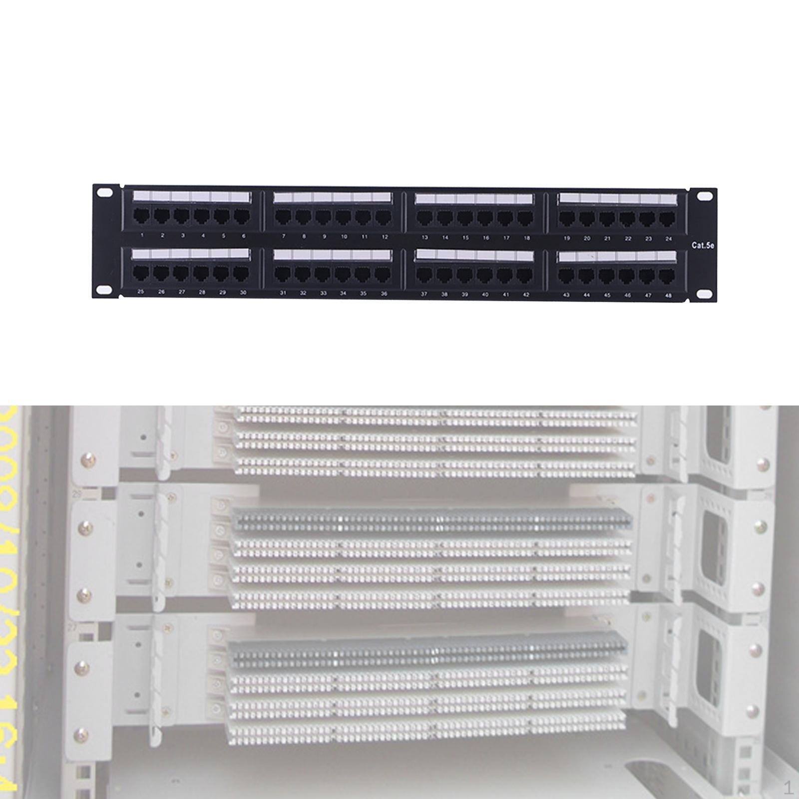 

Сетевая кабельная коммутационная панель Cat6, стойка для хранения, органайзер для шнура, многоцелевое использование Style A_48 Ports
