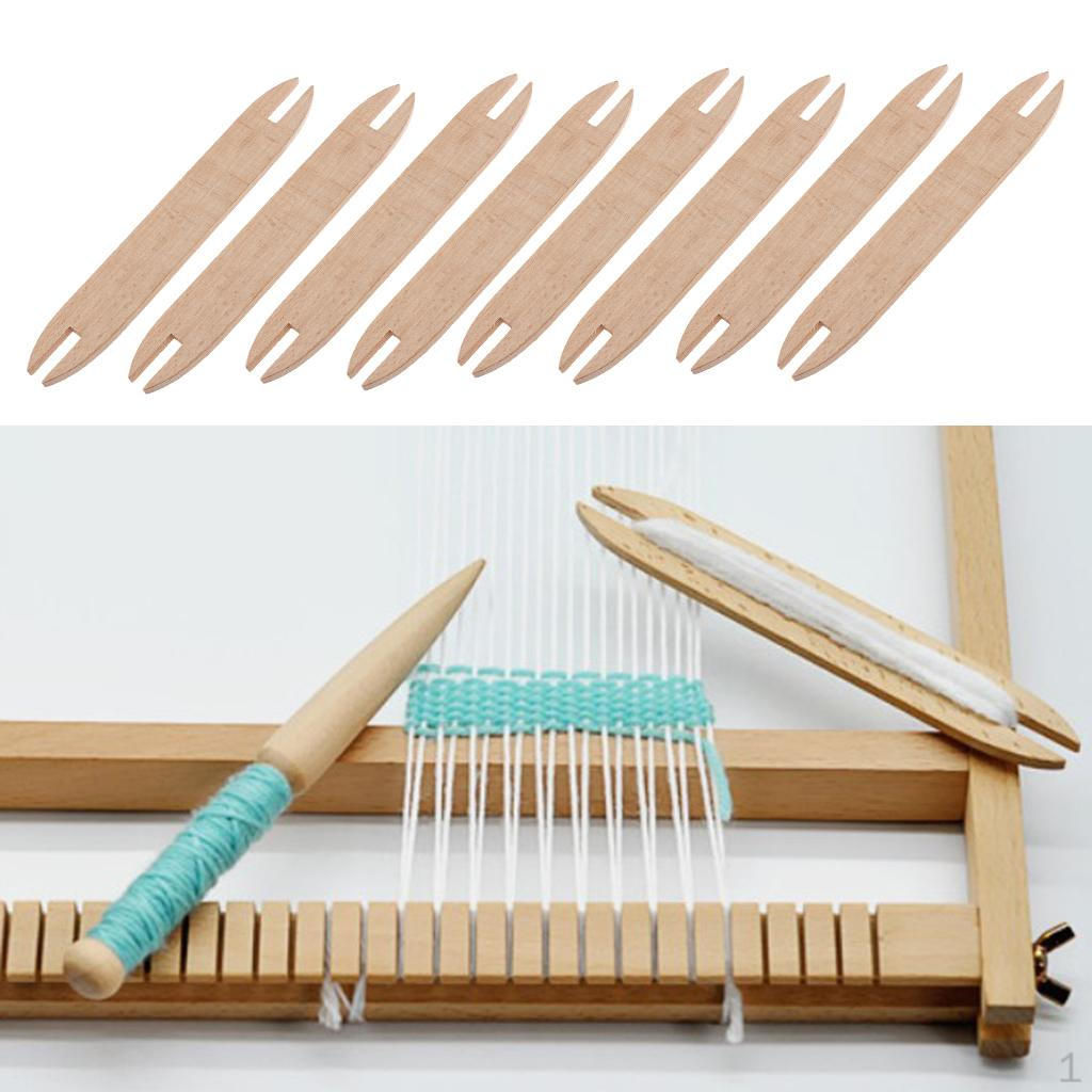 

8X Буковый вязальный челнок-палочка для ручного ткацкого станка, гобелена, сделай сам