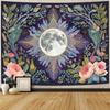 Sun and Moon Scenery Digital Printing Polyester Wall Hanging Tapestry Decorative Living Room Bedrooms Office Background Gift