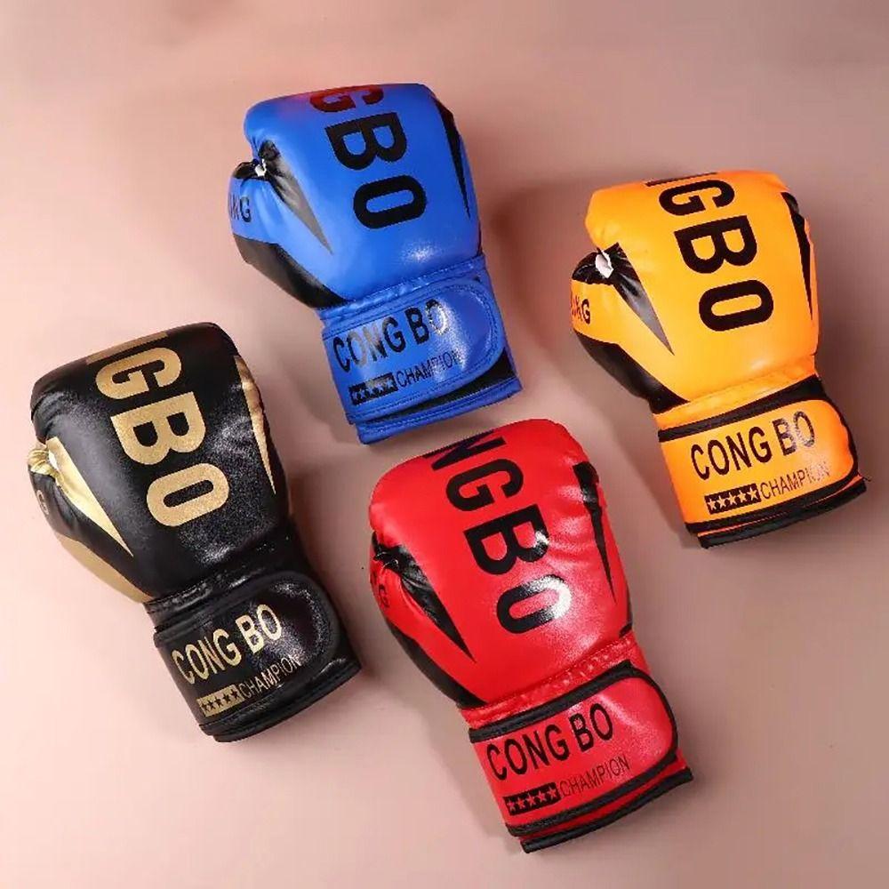 1Pair PU Leather Kids Boxing Gloves Breathable Training Gloves Child Punching Gloves  for Children