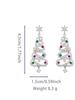Christmas Earrings Colorful Zircon Micro-Inlaid Christmas Tree Delicate Girl Silver Stud Earrings Women