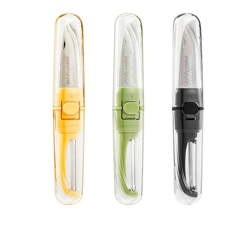 Fruit Knife Dormitory Student Peeler And Peeler Household Portable Multi-Function Two Ln One Apple Peeler Accessories