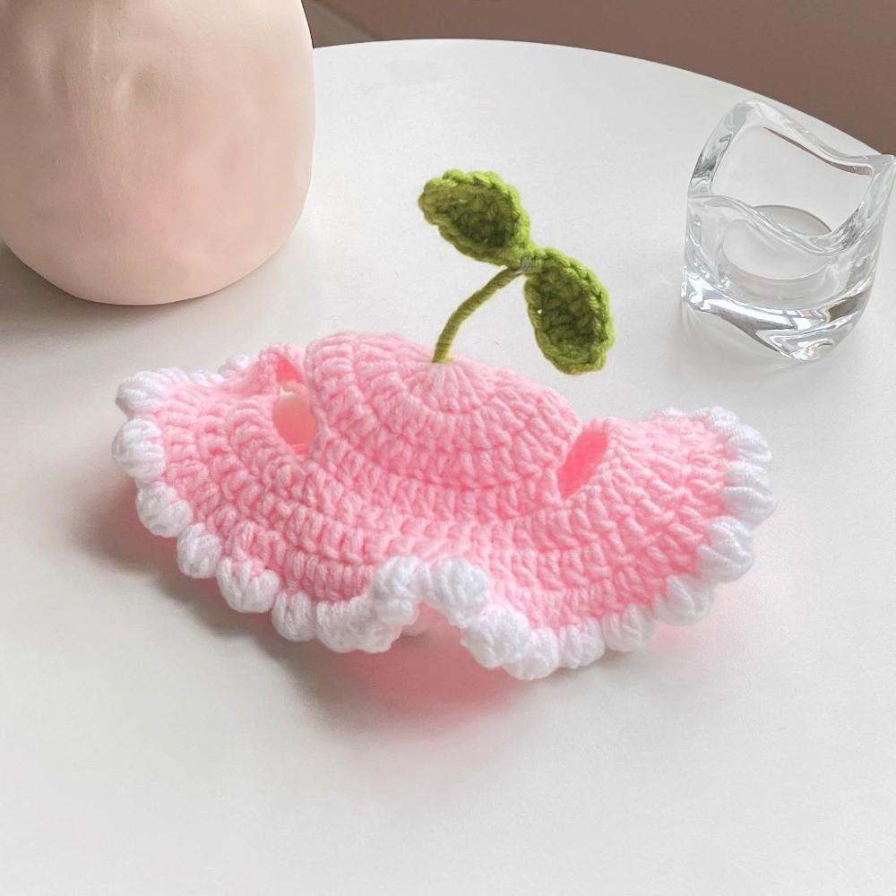 Warm Pet Cap Handmade Cat Tied-up Hat Comfortable Cat Knitted Hat  Puppy Style