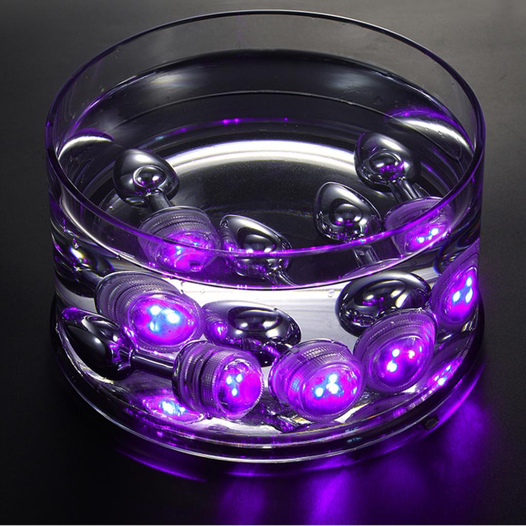 Buy Colorful LED Base Metal Anal Butt Plugs Alan Prostate Massager Plug ...