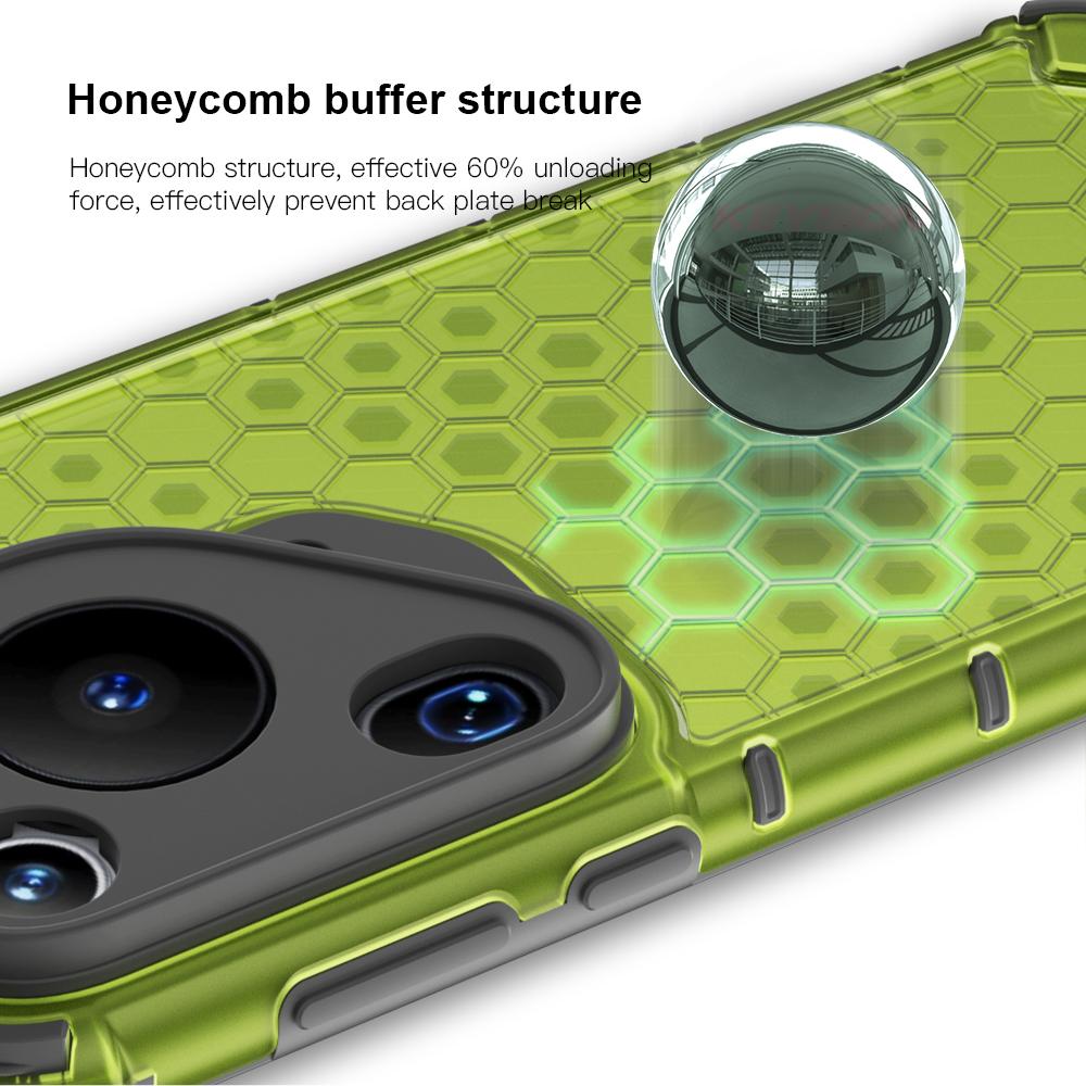 KEYSION Stoßfeste Armor-Hülle für Huawei Pura 70 Ultra P70 Silikon+PC Transparent Wabenförmige Handyhülle für Huawei Pura 70 Pro+