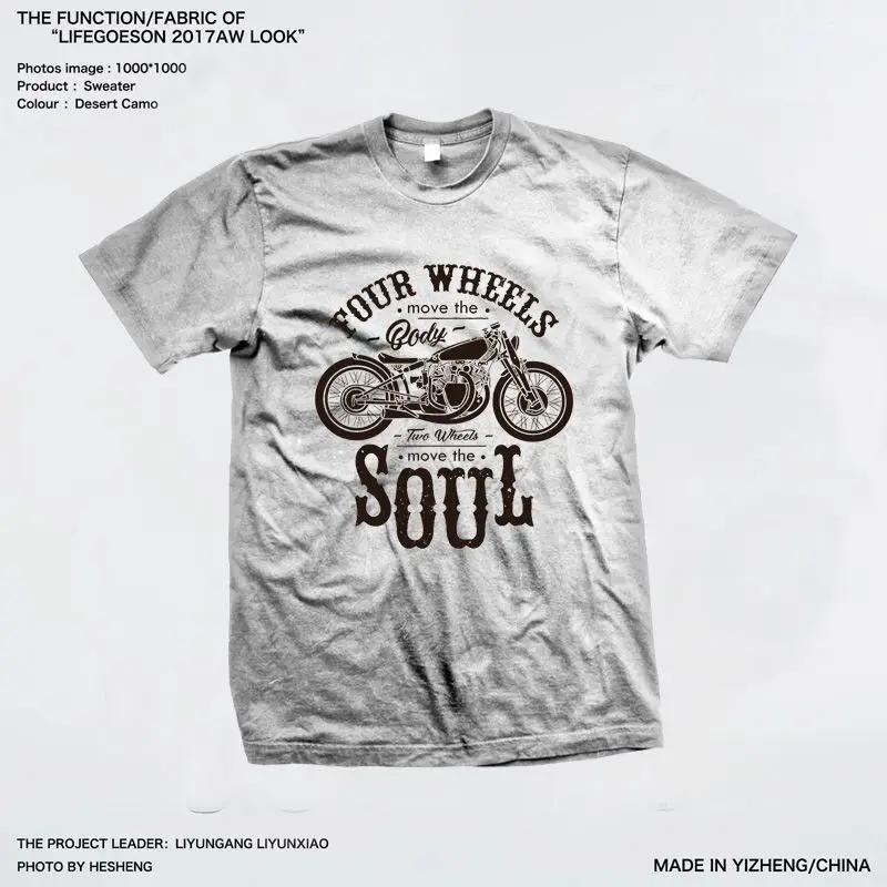 Summer Pure Cotton American Retro Short Sleeved T-shirt for Men's Short Ins Outerwear Printed Half Sleeved Round Neck Casual Top