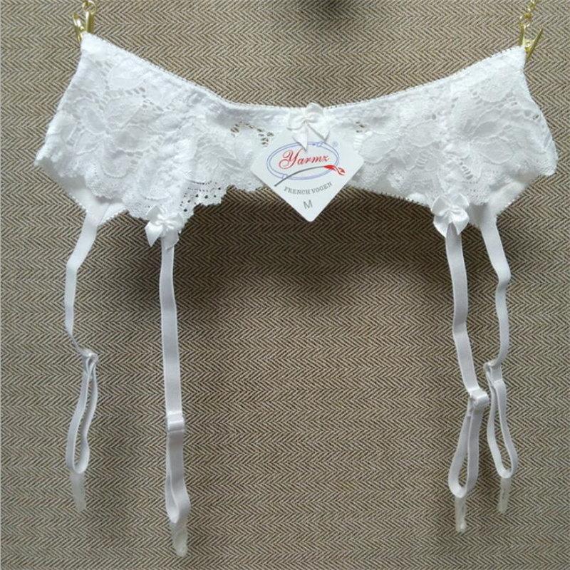Women's Sexy Lingerie Lace Garter Suspenders Transparent Underwear Adjustable Double Breasted Waist Belt For Stockings
