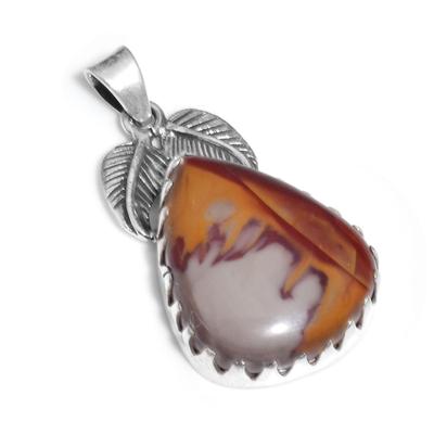 Natürlicher Noreena-Jaspis-Edelstein, handgefertigter Anhänger-Schmuck, 1,57" massives Sterlingsilber für Frauen und Mädchen