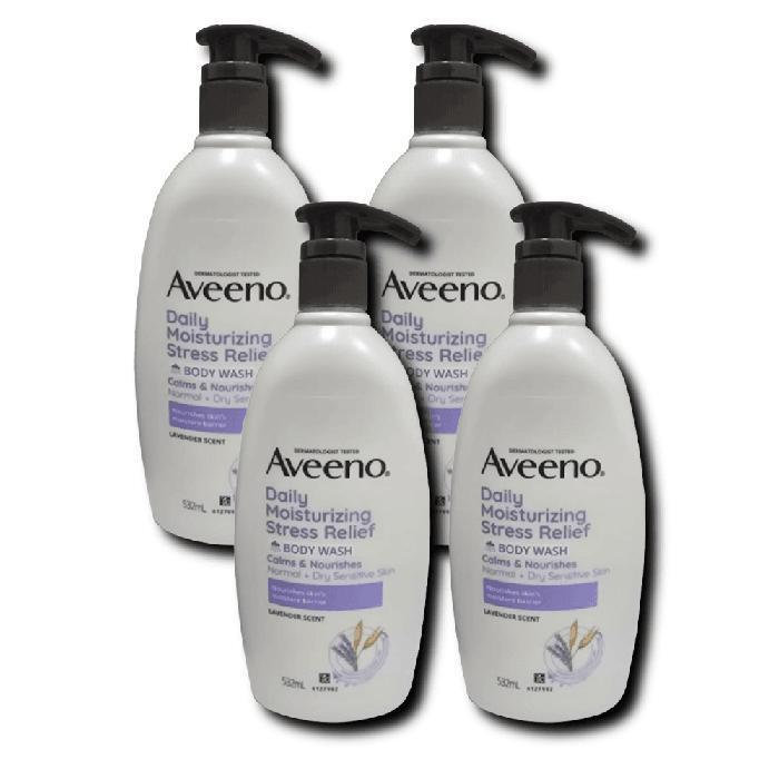 Aveeno Daily Moisturizing Stress Relief Body Wash 532ml x 4 (41940528)