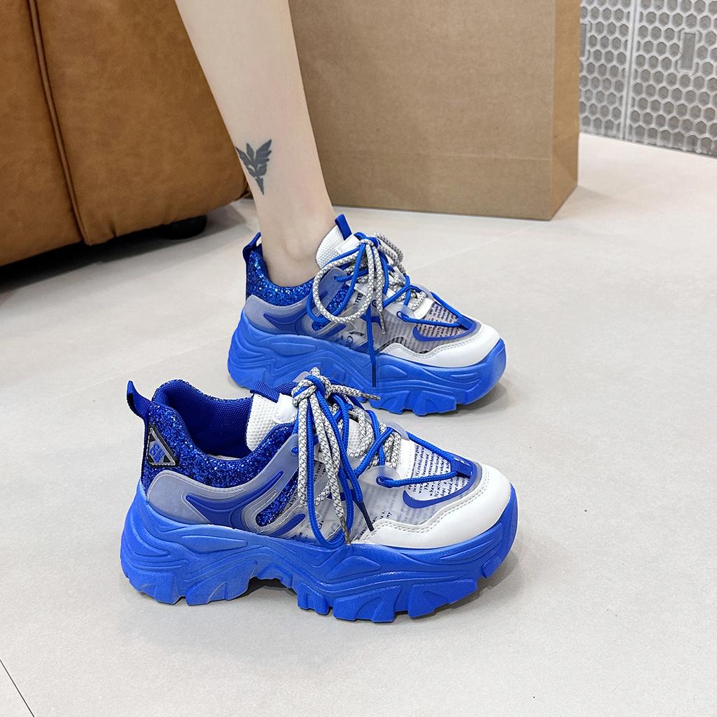 2025 Jaro Nové Boty pro tátu s tlustou podrážkou Dámské s tlustou podrážkou Všestranné Streetové Sportovní boty Ins Módní Ležérní Dámské boty