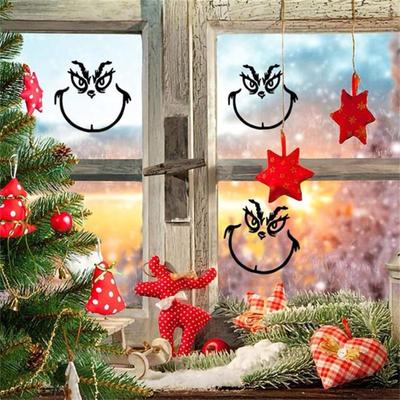 20Pcs Grinch-Stickers,Grinch-Christmas Decorations Face Decals Vinyl Sticker,Grinchmas DIY Ornaments,Stickers