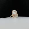 18K Gold-Plated Baroque Pearl Ring, Niche Design, Simple Style